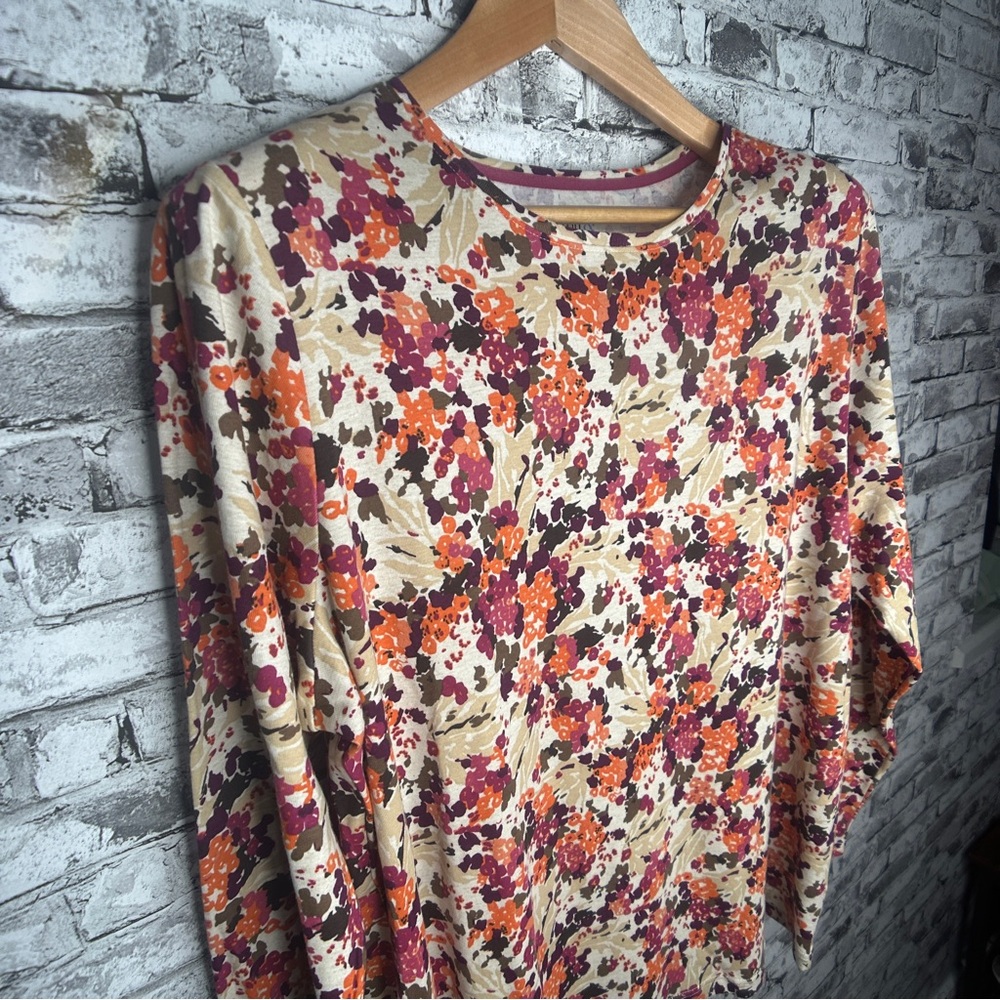 EUC Croft & Barrow Multicolor Floral Blouse Size 1X - Picture 3 of 16